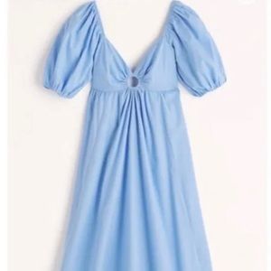 Abercrombie Puff Sleeve Midi Dress XS